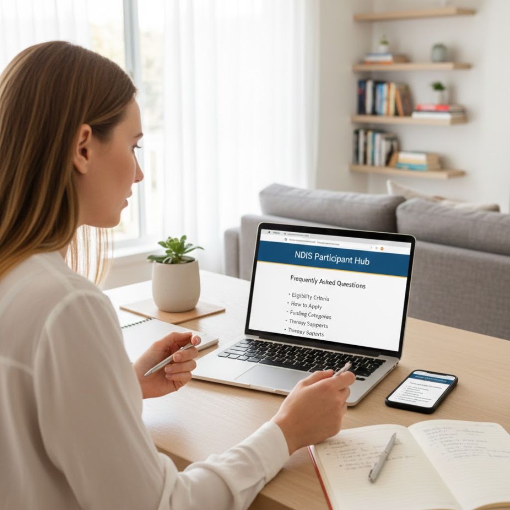 NDIS participant getting questions answered about their plan