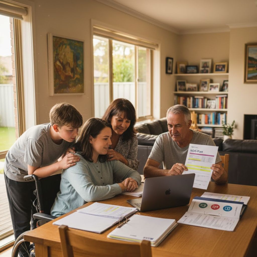 Canberra family learning about NDIS supports for their loved one
