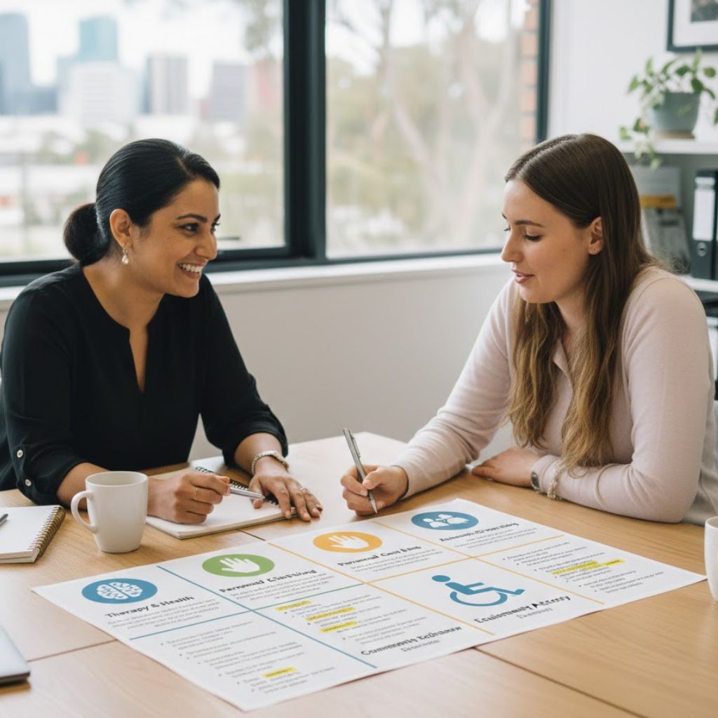 Range of NDIS services including personal care, therapy, and community support